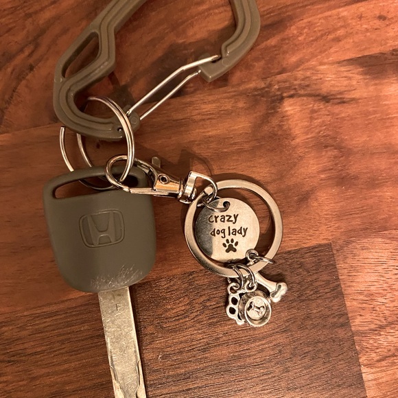 Crazy Dog Lady Lightweight Silver Tone Keychain - Picture 4 of 5